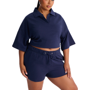 Women's Relaxed Fit Button Down Shirt and Above Knee Shorts Set Custom Clothing Manufacturer Wholesale - Product Image 6