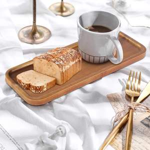 Grande planche de service rectangulaire en bois d'acacia, artisanale, 14 x 5,5, plateau à charcuterie moderne, décoration de cuisine et de maison, plateau de fête, individuel - Product Image 2