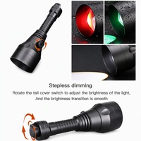 Lampe torche LED rechargeable 3-en-1 OCSHARK H28 RGB 10W, charge USB, lampe tactique, corps en aluminium, pour la chasse et les activités de plein air