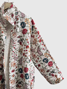 Robe en coton à imprimé floral, col châle, manches longues, à nouer, longue, pour adulte, tenue de printemps - Product Image 5