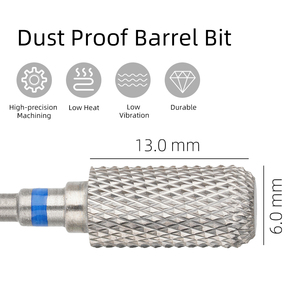 Yaqin Nhanh Chóng Loại Bỏ Acrylic Chuyên Nghiệp Thùng Bụi Bằng Chứng Điện Nail Khoan Bits 3/32 "Carbide <span class=keywords><strong>Bit</strong></span> Lớp Biểu Bì Khoan Bits - Product Image 2