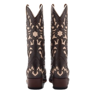 Chaussures de cowboy unisexes sur mesure en cuir véritable, style western élégant, mi-mollets, pour l'hiver - Product Image 2