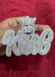 Colgante Personalizado de Lujo con Nombre en Plata de Ley 925 y Moissanita, Letra Inicial Unisex, con Certificado, Pasa el Test de Diamantes - Product Image 4