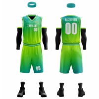 Uniforme de Baloncesto para Adultos al por Mayor, Conjunto de Uniforme de Equipo, Verano, 100% Poliéster, Antibacteriano, Color Fluorescente