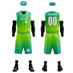 2023 Großhandel Blank Basketball Trikot Jungen Team Uniform Kinder Basketball Uniform Set fluor zierende Farbe