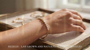 Pulsera de Doble Cadena con Diamantes Cultivados en Laboratorio de Corte Mixto y Múltiples Formas en Oro Amarillo de 14K, Joyería Fina - Product Image 5