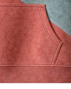 เสื้อฮู้ดแขนสั้นผู้ชาย สีมัสตาร์ด เทอล และสีน้ำตาลสนิม แบบคัลเลอร์บล็อก ผ้าฝ้ายฟลีซ สไตล์ลำลอง สตรีทแวร์ มีกระเป๋าจิงโจ้ - Product Image 6