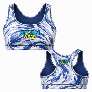 Soutien-gorge de sport pour femme, haut de gamme, avec impression par sublimation, tissu doux et respirant, design imprimé sur toute la surface, pour le fitness. - Product Image 6