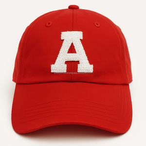 Gorra de Béisbol Bordada con Letras y Cuentas Hechas a Mano, Ajustable, de Tela de Algodón, Duradera, de Alta Calidad, Moda Deportiva para Mujer - Product Image 1