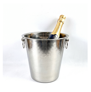 Stainless Steel Ice Bucket Round Modern Design Dual Handles Rust Resistant Party Use Champagne <b>Cooler</b> Wedding Party Wine <b>Cooler</b> - Product Image 1