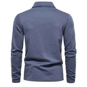 T-shirt à manches courtes pour homme |   Chemise bleu marine classique unie pour un style décontracté chic, coupe confortable, design élégant - Product Image 2