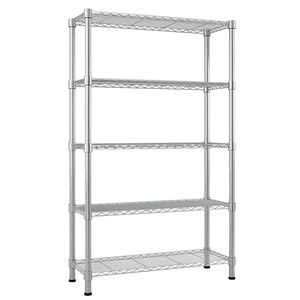 Scaffale in Ferro Cromato a 5 Ripiani 180x90x35cm Finitura Cromata - Product Image 4
