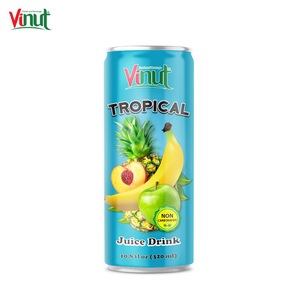 320ml delicioso sabor logotipo personalizado proveedores al por mayor enlatadas frutas tropicales ponche jugo bebida - Product Image 4