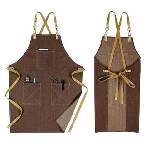 Tablier de Chef Professionnel en Toile avec Sangle en Cuir Robuste – Uniforme de Serveur Bistro, Cuisine Commerciale, Boulangerie, Food Truck - Product Image 3