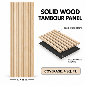 Panneaux muraux à lattes en bois massif, design moderne, surface 3D imperméable pour la maison et le bureau, panneau mural en bois massif - Product Image 3
