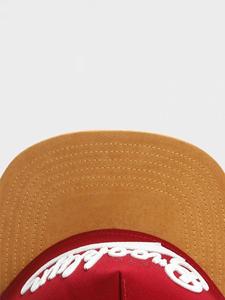 หมวกแก๊ปสีแดง Brooklyn Snapback 6 แผง ปรับขนาดได้ ยูนิเซ็กส์ สไตล์สตรีท ผ้าแคนวาสปักโลโก้ด้านหน้า ใส่ลำลอง - Product Image 5