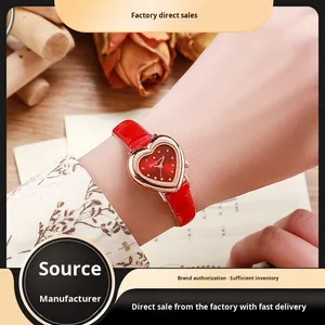 Reloj de Cuarzo para Mujer con Motivo de Corazón - Elegante Reloj de Moda Retro, Caja Delgada y Accesorio Diario Versátil - Product Image 2