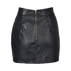 Jupe longue en cuir véritable taille haute pour femme, style estival décontracté, couleur unie personnalisée, haute qualité, cuir brillant - Product Image 6