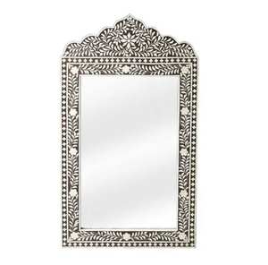 กระจกติดผนังลายดอกไม้สีเขียวหรูหรา พร้อมกรอบกระจกตกแต่งทำมือสำหรับตกแต่งบ้าน - Product Image 3