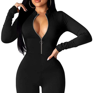 Combinaison pour femmes de haute qualité, coupe classique, sexy, à manches longues, col à capuche, brodée, respirante, en polaire, écologique - Product Image 1