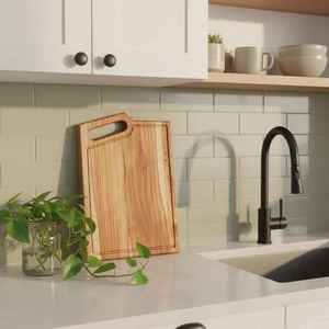 Eco Friendly Solid Wood Kitchen Cutting <b>Board</b> with Built In Handle for Daily Cooking Food Preparation and Serving Chopping <b>Board</b> - Product Image 2