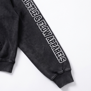 Survêtements d'hiver personnalisés pour hommes, style streetwear, coupe évasée, délavés à l'acide, fabriqués sur mesure, écologiques - Product Image 4