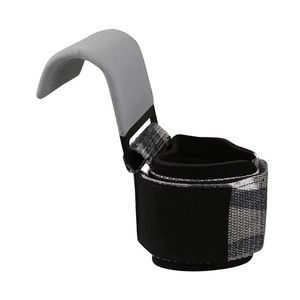 Crochets de musculation rembourrés gris avec sangles de maintien en acier, support de poignet pour haltérophilie, crochets de soulevé de terre, fabrication sur mesure - Product Image 2