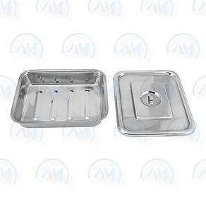 สแตนเลสพร้อมถาดสำหรับเครื่องมือที่มีฝาปิดโดยอัลมิดา - Product Image 4