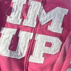 Conjunto de chándal de dos piezas con capucha y cremallera, lavado ácido rosa, estampado de letras, estilo urbano desgastado, unisex - Product Image 2