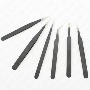 ZULLO INDUSTRIES 2 Piece Eyelash Extension Tweezers Set Powder Coated Stainless Steel Isolation Lash <b>Tools</b> Custom Color - Product Image 2