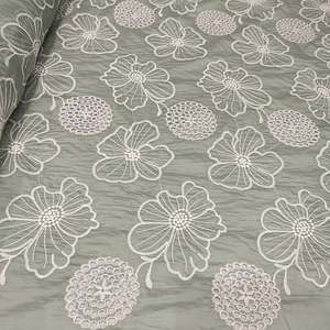 Embroidery Fabric Coding Lace Fabric Organza Fabric Net Fabric For Borer Broderie Abaya Kaftan Garment Manufacturing Exports - Product Image 2