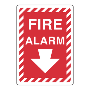 Panneau d'alarme incendie haute visibilité Brady résistant à la chaleur, mural, en PVC/acier pour laboratoires et installations - Product Image 3