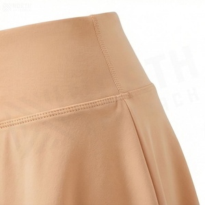 Women's <b>Elastic</b> Waist A-Line Mini <b>Skirt</b> Solid Color Flared Ruffles Knitted Spandex Polyester Soft Style All Seasons - Product Image 5