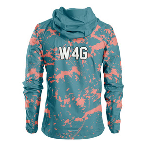 Custom Sublimation Windbreaker <b>Jacket</b> Hooded Eco Friendly Zipper <b>Lightweight</b> Waterproof Recycled Sportswear Wholesale - Product Image 6