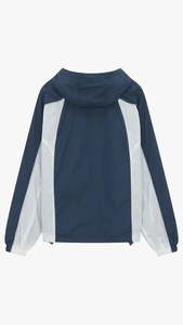 <b>Men's</b> Navy Blue Casual Sporty Tracksuit Set with White Side Stripe <b>Zip</b> Hoodie and <b>Shorts</b> Midweight Breathable Autumn Wear - Product Image 3