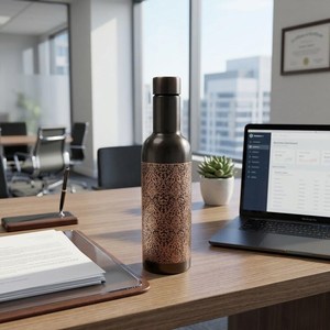 Botella de Cobre Puro de Lujo Moderna y Premium, a Prueba de Fugas, Ayurvédica, Hecha a Mano, Grabada, Ecológica, Reutilizable, para Uso Doméstico - Product Image 5