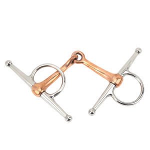 Brida de cobre y acero con anillas redondas para equitación, equipo veterinario duradero - Product Image 4