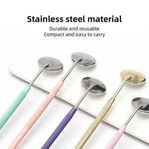 Multifunction Checking <b>Mirror</b> Stainless Steel Mouth Lash <b>Mirrors</b> Handheld <b>Small</b> Round Eyelash Extension <b>Mirrors</b> Free Samples - Product Image 4