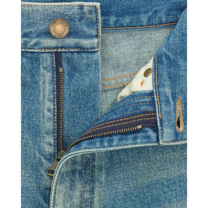 กางเกงยีนส์ทรงกระบอกขาบานสำหรับผู้ชาย รุ่นคลาสสิค ยืดได้ สีน้ำเงิน สไตล์ลำลองสำหรับธุรกิจ ล้างสีแบบแอซิดวอช แฟชั่นล่าสุด กางเกงทรงสลิมสำหรับสุภาพบุรุษ ผ้าฝ้าย - Product Image 4