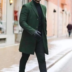 Nouveau Manteau Long en Laine Coupe Ample et Décontractée Personnalisable pour Homme, Coupe-Vent, Tissu Épais et Doux, Grande Taille, Collection Hiver Automne 2026 - Product Image 1