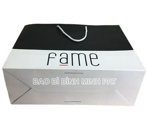 Logo imprimé personnalisé, sacs cadeaux en papier de Shopping de luxe, emballage avec poignée en ruban - Product Image 4