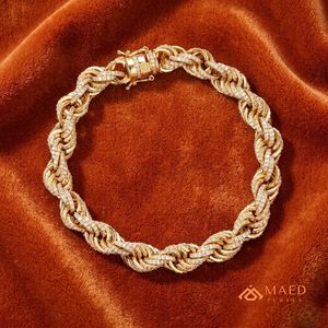 สร้อยข้อมือทองคำประดับมอสซาไนต์ ดีไซน์โซ่เส้นเล็ก สไตล์เบเวอร์ลี่ฮิลส์ แฟชั่นสำหรับใส่ทุกวัน งานปาร์ตี้ งานแต่งงาน สตรีทแวร์ ของขวัญ - Product Image 4