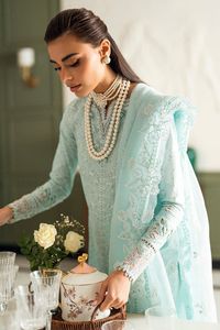 Salwar Kameez vert menthe élégant brodé pour femmes, tenue de mariage traditionnelle, robe longue en coton avec dupatta - Product Image 4