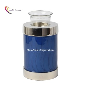 Wholesale Price Child <b>Keepsake</b> <b>Ashes</b> Tealight Cremation Urn Memorial Cylinder Tube Shape Memorial Urns Enamel Coated Funeral Urn - Product Image 1