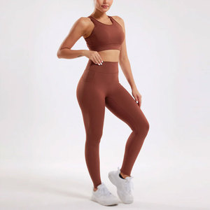 Ropa Deportiva para Mujer, Conjunto de Yoga de 2 Piezas, Material Spandex, Conjunto de Yoga de 2 Piezas para Mujer con Empaque Personalizado - Product Image 3
