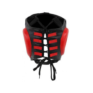 Protège-tête de boxe en cuir PU vert unisexe, casque de sport protecteur avec fermeture auto-agrippante - Product Image 4