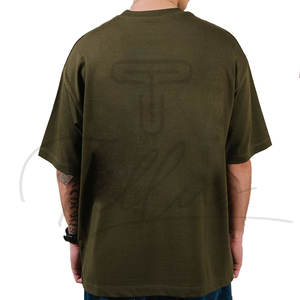 T-shirt Sportif Homme Grande Taille en Coton Tricoté 100% Personnalisé Coupe Droite Écologique Respirant Épaules Tombantes Vente en Gros - Product Image 3