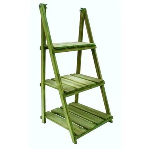 Estante de madera de varios niveles para plantas, diseño moderno y minimalista para uso en interiores con plantas verdes y velas, soporte de madera para plantas - Product Image 6