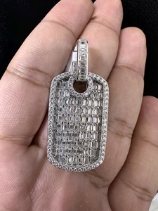 Custom Hip Hop VVS Moissanite Diamond Pendant 925 Sterling <b>Silver</b> with Iced Out Bling Unique Pendants <b>Charms</b> - Product Image 4