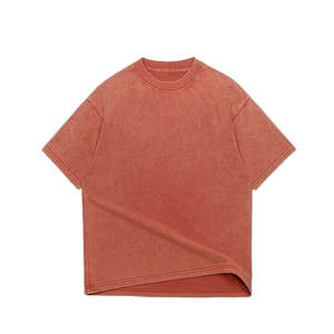 เสื้อยืดทรงโอเวอร์ไซส์สไตล์วินเทจแบบย้อมสีเอซิดสำหรับผู้ชาย ขายส่งจำนวนมาก - Product Image 1